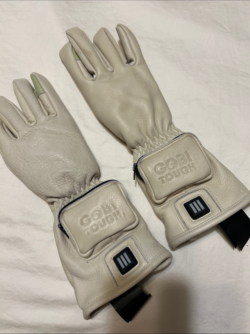 Gobi Tough Men's Leather Gloves in Light Beige